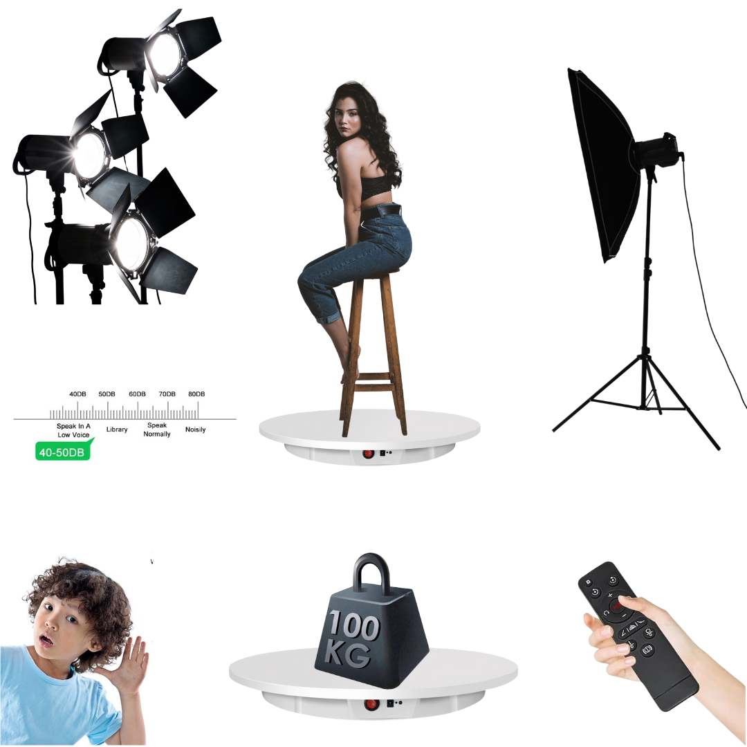 Profesyonel 60 Cm Çap Hız Ayarlı Kumandalı Döner Platform