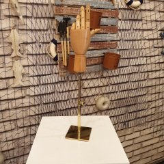 Gold Yükseklik Ayarlı Eskiz Ahşap Model El Mankeni