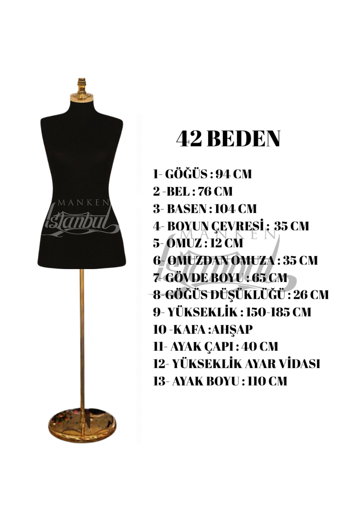İğne Batabilen Terzi Mankeni 34-46 Arası 42 beden