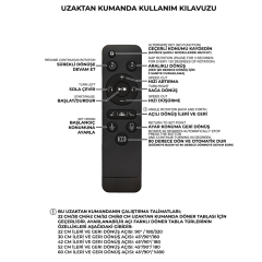 Profesyonel 40 Cm Çap Hız Ayarlı Kumandalı Döner Platform