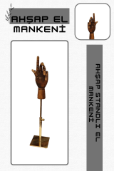 Gold Yükseklik Ayarlı Eskiz Ahşap Model El Mankeni