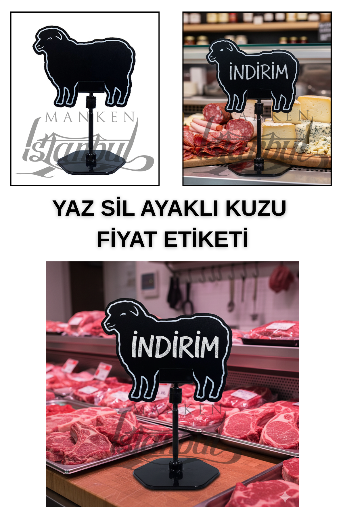 10 Adet Yaz Sil Mini Boy Ayaklı Dana Kuzu Tavuk Keçi Balık Fiyat Etiketi