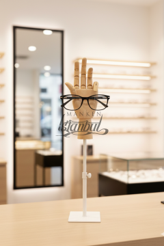 Beyaz Yükseklik Ayarlı Eskiz Ahşap Model El Mankeni