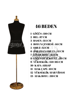İğne Batabilen Terzi Mankeni 34-46 Arası 46 beden