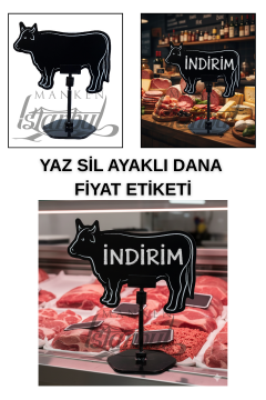 10 Adet Ayaklı Dana Kuzu Tavuk Keçi Balık Fiyat Etiketi