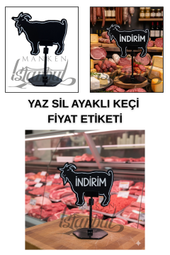 10 Adet Ayaklı Dana Kuzu Tavuk Keçi Balık Fiyat Etiketi