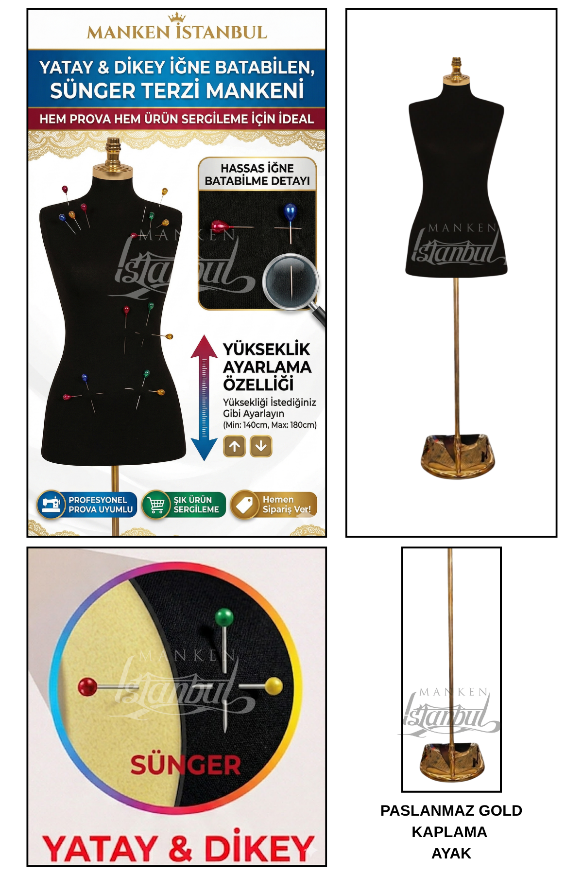 İğne Batabilen Terzi Mankeni 34-46 Arası