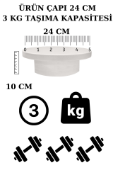 24 Cm Çapında  Çok Amaçlı Döner Platform