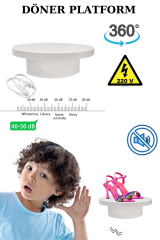 24 Cm Çapında  Çok Amaçlı Döner Platform