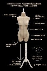 Profesyonel Paçalı 36 Beden Süngerli Dikişli Terzi Mankeni