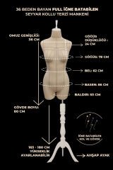 Profesyonel Paçalı 36 Beden Süngerli Dikişli Terzi Mankeni