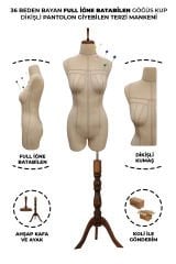 Profesyonel Alt Ve Üst Grup 36 Beden Süngerli Dikişli Terzi Mankeni