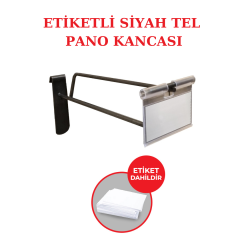 Etiketli Tel Pano Kancası Siyah