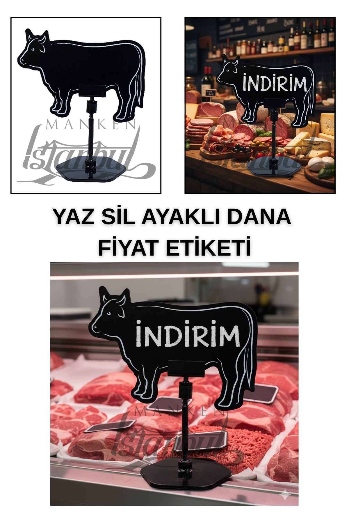 10 Adet Ayaklı Dana Kuzu Tavuk Keçi Balık Fiyat Etiketi 10 ADET - DANA