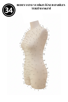 34 Beden Pantolon Giyebilen İğne Batabilen Terzi Mankeni