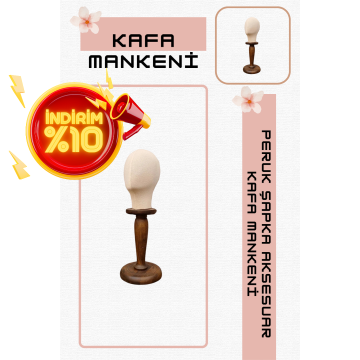 Ahşap Standlı Bebek Kafa Mankeni 06 Ay 12 Ay İçin Uygundur