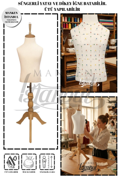 Çocuk terzi mankeni prova mankeni vitrin mankeni