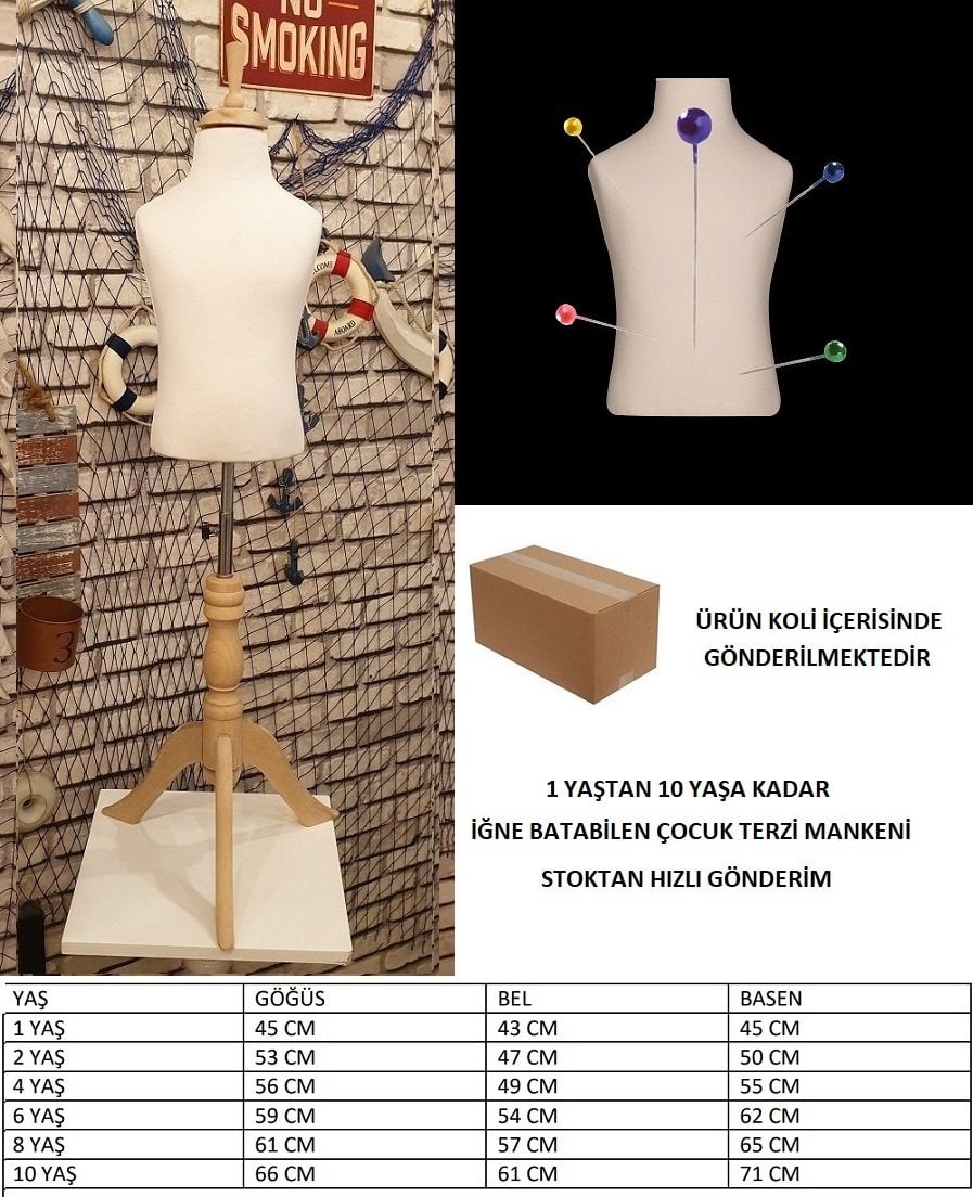 Çocuk terzi mankeni prova mankeni vitrin mankeni