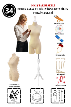 Dikiş Takım Setli 34 Beden Pantolon Giyebilen Terzi Mankeni