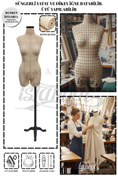 Profesyonel Paçalı 36 Beden Süngerli Dikişli Terzi Mankeni