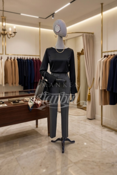 38 Beden Pantolon Giyebilen Ahşap Kollu Terzi Mankeni Vitrin Mankeni