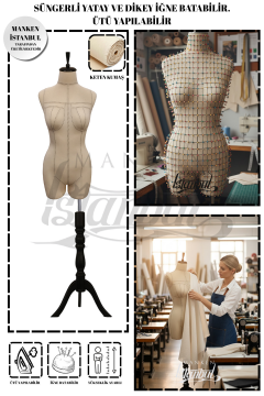 Profesyonel Paçalı 36 Beden Süngerli Dikişli Terzi Mankeni