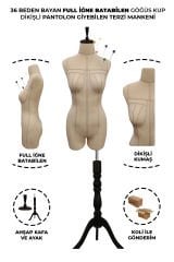 Profesyonel Alt Ve Üst Grup 36 Beden Süngerli Dikişli Terzi Mankeni