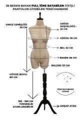 Profesyonel Paçalı 36 Beden Süngerli Dikişli Terzi Mankeni