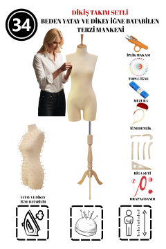Dikiş Takım Setli 34 Beden Pantolon Giyebilen Terzi Mankeni