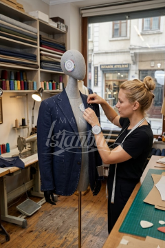 38 Beden Pantolon Giyebilen Ahşap Kollu Terzi Mankeni Vitrin Mankeni