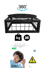 Dekoratif Siyah Elektrikli Döner Platform 25 Kg Taşıma Kapasitesi