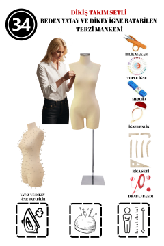 Dikiş Takım Setli 34 Beden Pantolon Giyebilen Terzi Mankeni