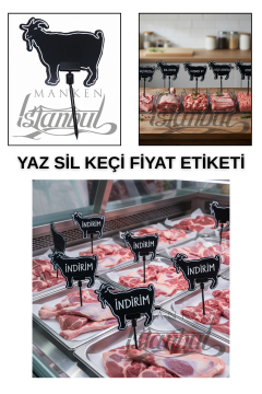 10 Adet Saplamalı Dana Kuzu Tavuk Keçi Balık Fiyat Etiketi