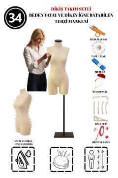 Dikiş Takım Setli 34 Beden Pantolon Giyebilen Terzi Mankeni
