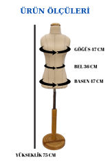 Özel Punto 1/2 50 Eşel Süngerli Okullar İçin Terzi Mankeni