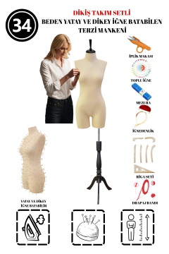 Dikiş Takım Setli 34 Beden Pantolon Giyebilen Terzi Mankeni