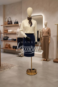 38 Beden Pantolon Giyebilen Ahşap Kollu Terzi Mankeni Vitrin Mankeni