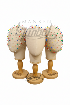 Dik Ve Yatay İğne Batabilen Bayan Kumaş Kaplı Kafa Mankeni