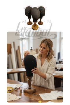 Dik Ve Yatay İğne Batabilen Bayan Kumaş Kaplı Kafa Mankeni