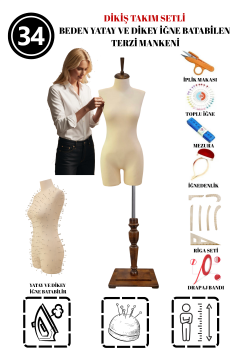 Dikiş Takım Setli 34 Beden Pantolon Giyebilen Terzi Mankeni