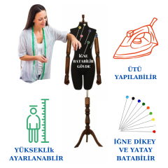 38 Beden Süngerli Kollu Pantolon Giyebilen Terzi Mankeni