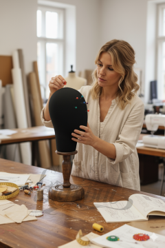 Dik Ve Yatay İğne Batabilen Bayan Kumaş Kaplı Kafa Mankeni