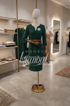 38 Beden Pantolon Giyebilen Ahşap Kollu Terzi Mankeni Vitrin Mankenİ