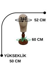 Dik Ve Yatay İğne Batabilen Bayan Kumaş Kaplı Kafa Mankeni