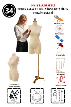Dikiş Takım Setli 34 Beden Pantolon Giyebilen Terzi Mankeni