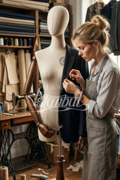 38 Beden Pantolon Giyebilen Ahşap Kollu Terzi Mankeni Vitrin Mankeni