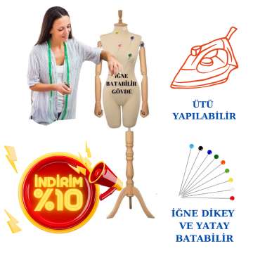 38 Beden Süngerli Kollu Pantolon Giyebilen Terzi Mankeni