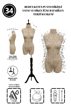 34 Beden Özel Kumaş Pantolon Giyebilen Terzi Mankeni