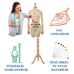 38 Beden Süngerli Kollu Pantolon Giyebilen Terzi Mankeni