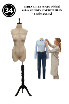 34 Beden Özel Kumaş Pantolon Giyebilen Terzi Mankeni